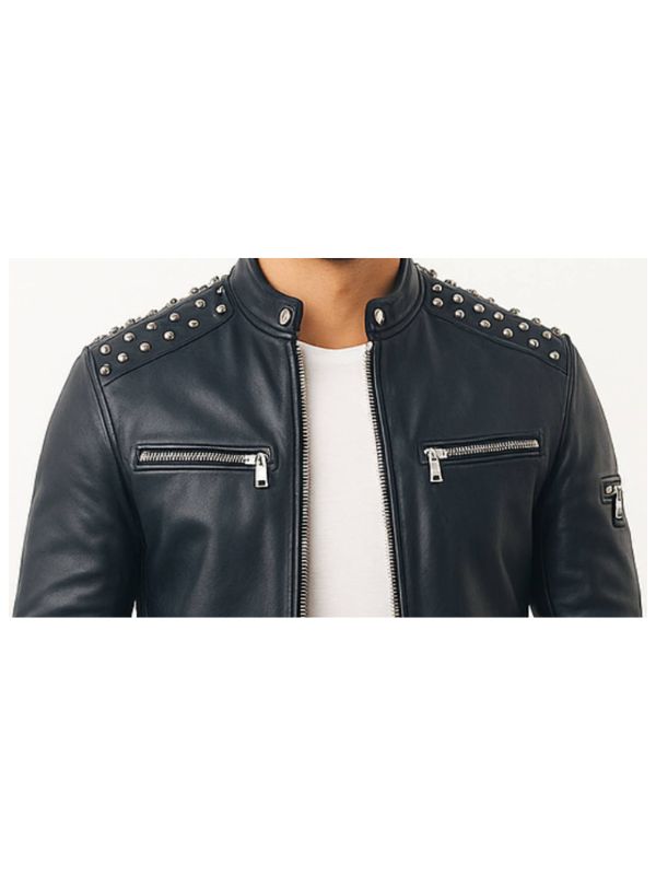 Hunter Black Leather Jacket - Men Leather Jacket Black