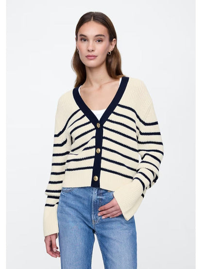Ransom Canyon 2025 Lizzy Greene Stripe Ribbed Cardigan