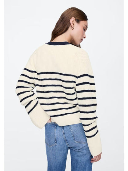 Ransom Canyon 2025 Lizzy Greene Stripe Ribbed Cardigan
