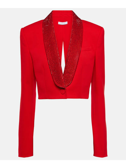 Ransom Canyon 2025 Meta Golding Red Embellished Blazer