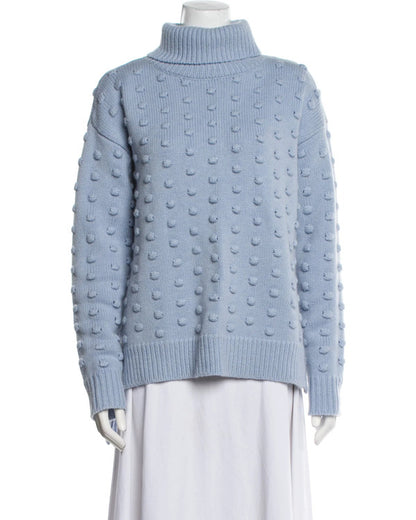 The Today Show 2025 Jenna Bush Hager Blue Pom Sweater