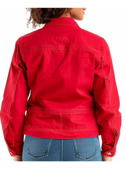Julia Red Cotton Jacket