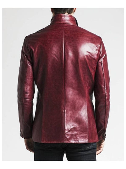 Louie Red Leather Jacket - Leather Jacket for Men Red