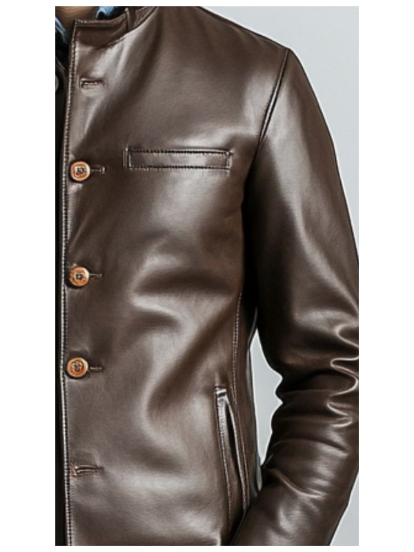 Lucas Leather Brown Jacket - Men Leather Jacket Brown