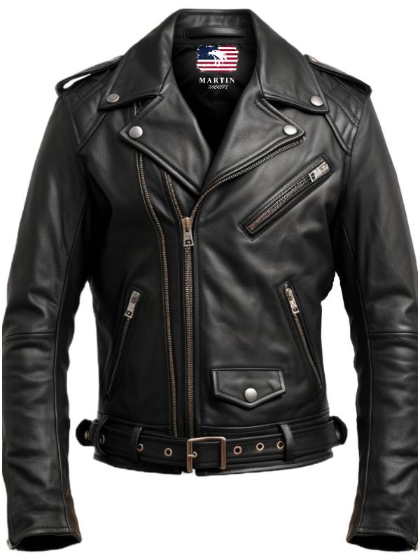 Men Black Biker Leather Jacket - Biker Jacket For Men