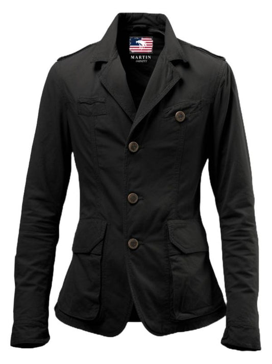 Men Black Cotton Jacket