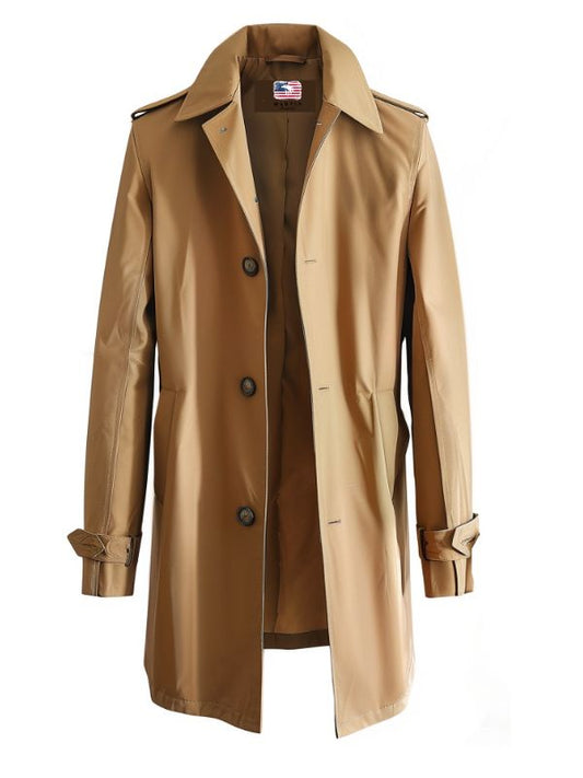 Men Fawn Cotton Coat