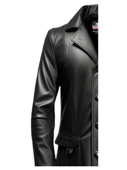 Men Leather Coat - Black Leather Coat for Men