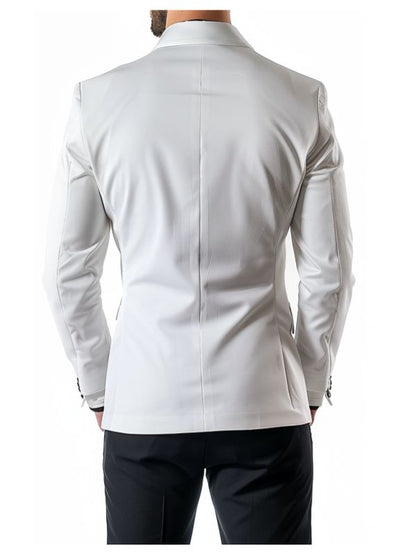 Men Stylish White Cotton Suit