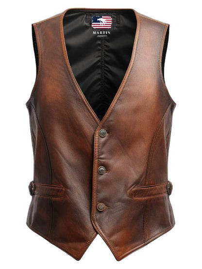 Men Vintage Leather Vest