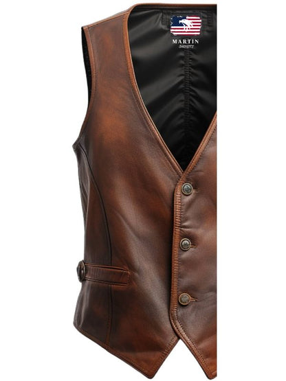 Men Vintage Leather Vest