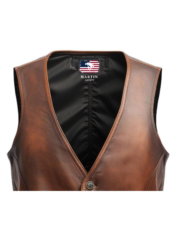 Men Vintage Leather Vest