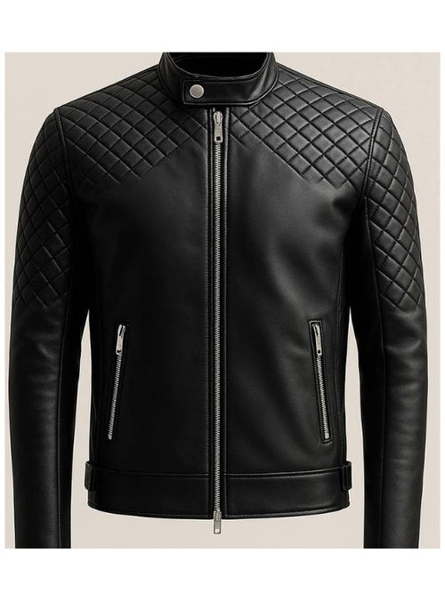 Ollie Black Leather Jacket - Men Leather Jacket Black