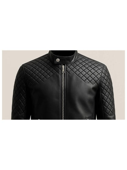 Ollie Black Leather Jacket - Men Leather Jacket Black