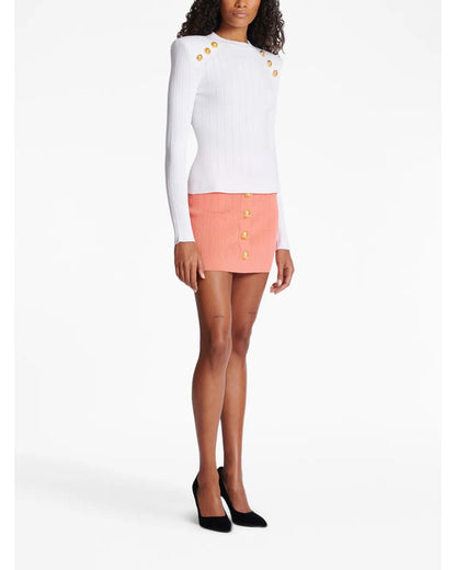 The View 2025 Alyssa Farah Griffin White Rib-Knit Sweater