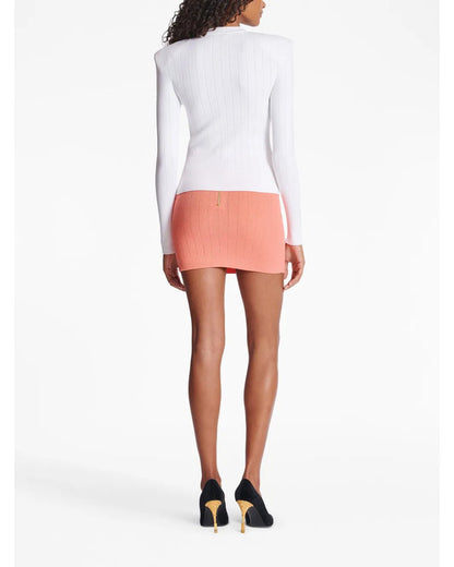 The View 2025 Alyssa Farah Griffin White Rib-Knit Sweater