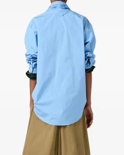 The Social 2025 Annaleigh Ashford Scarf Detail Poplin Shirt