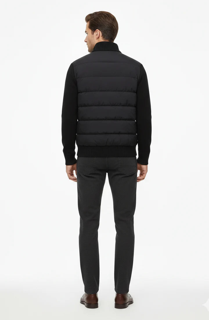 Ryder Men’s Hybrid Quilted Puffer Bomber Jacket