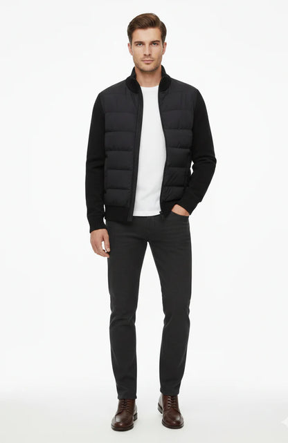 Ryder Men’s Hybrid Quilted Puffer Bomber Jacket