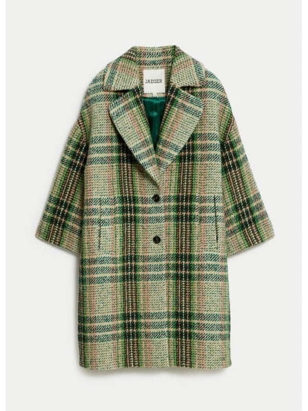Playing Nice 2025 Lucy Lambert Green Plaid Coat