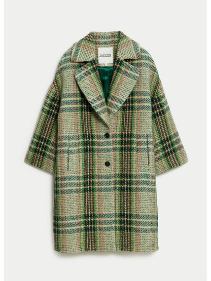 Playing Nice 2025 Lucy Lambert Green Plaid Coat