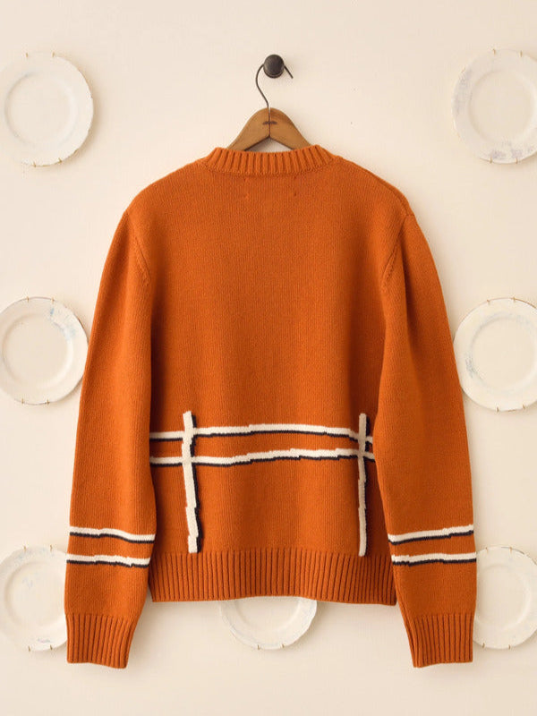This Morning 2025 Will Best Lamb Motif Orange Cardigan