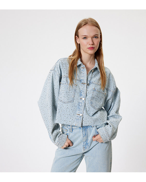 90 Day Fiance S11 Shekinah Embellished Crop Denim Jacket