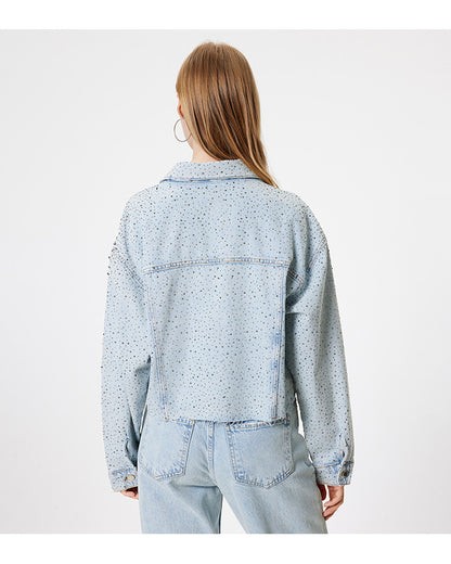 90 Day Fiance S11 Shekinah Embellished Crop Denim Jacket