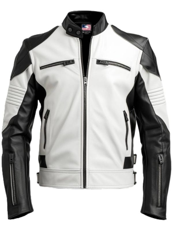White Leather Jacket - Faux Leather Jacket