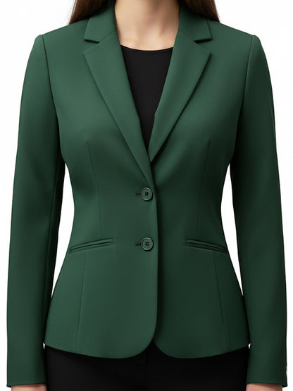 Women Green Cotton Jacket