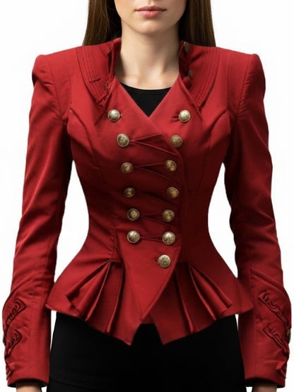 Women Red Stylish Cotton Fancy Outerwear