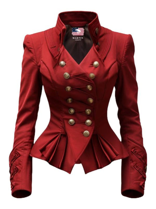 Women Red Stylish Cotton Fancy Outerwear