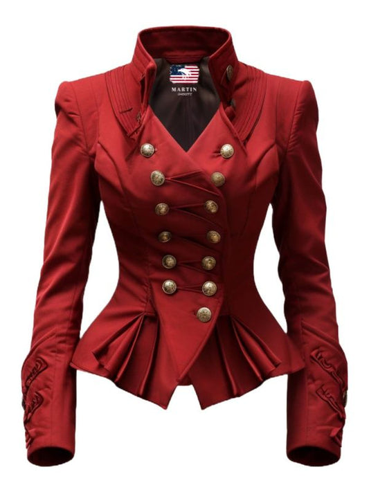 Women Red Stylish Cotton Fancy Outerwear