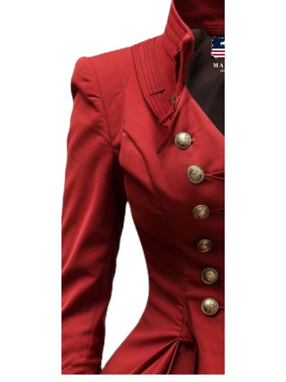 Women Red Stylish Cotton Fancy Outerwear