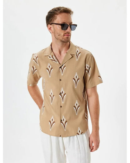 90 Day Fiance S11 Sarper Beige Printed Shirt