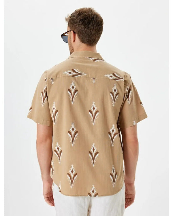 90 Day Fiance S11 Sarper Beige Printed Shirt