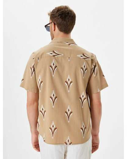 90 Day Fiance S11 Sarper Beige Printed Shirt