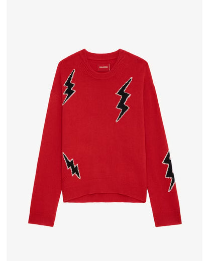 The Kelly Clarkson Show 2025 Kelli Fisher Red Flashlight Sweater