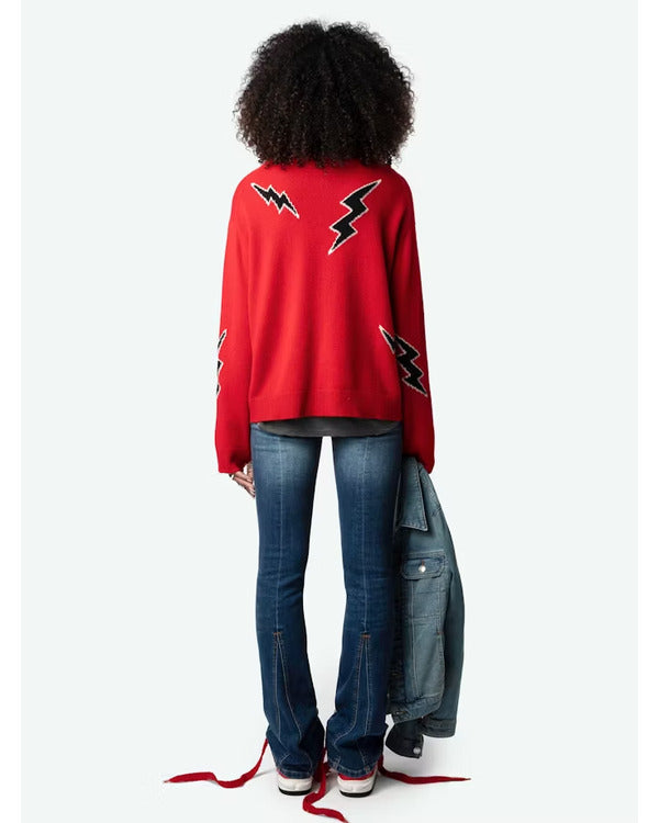 The Kelly Clarkson Show 2025 Kelli Fisher Red Flashlight Sweater