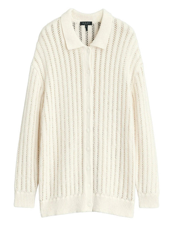 When The Phone Rings 2025 Chae Soo-Bin White Knit Cardigan