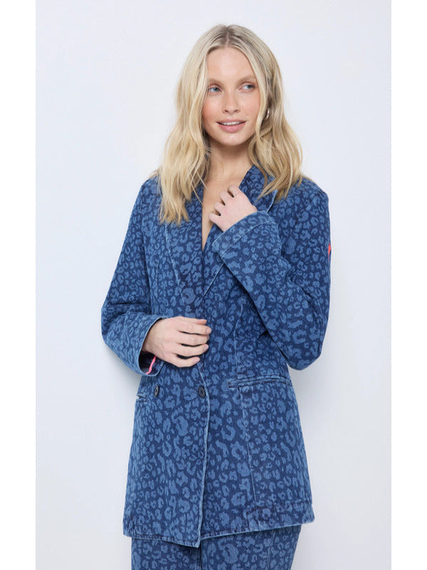 This Morning 2025 Zoe Williams Leopard Print Denim Blazer