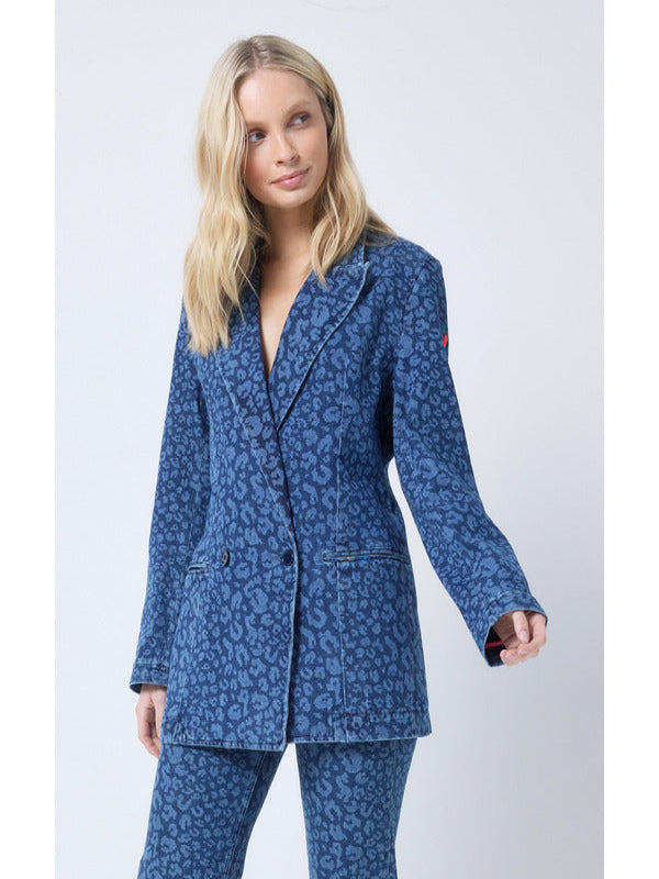 This Morning 2025 Zoe Williams Leopard Print Denim Blazer