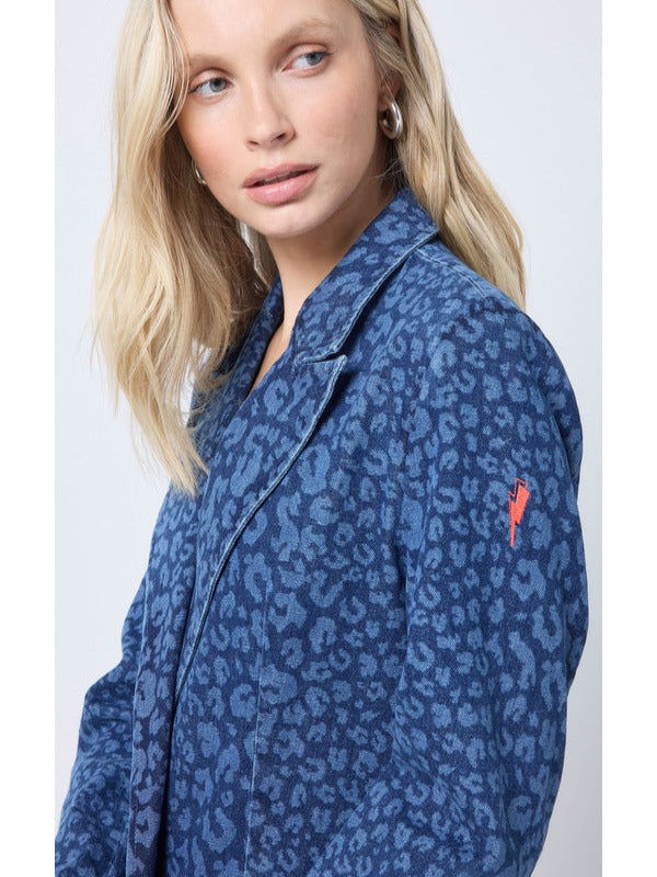This Morning 2025 Zoe Williams Leopard Print Denim Blazer