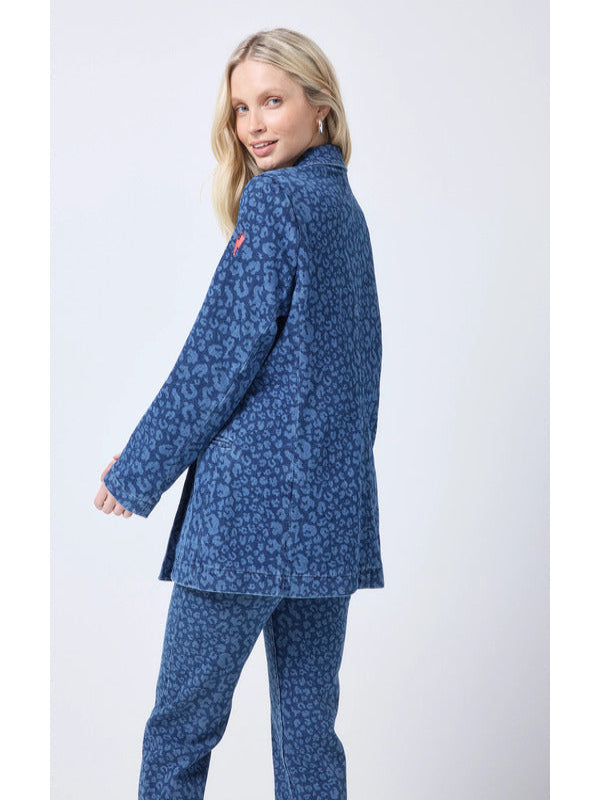 This Morning 2025 Zoe Williams Leopard Print Denim Blazer