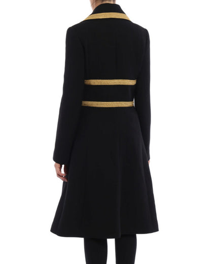 The Today Show 2025 Savannah Guthrie Gold Trim Black Coat