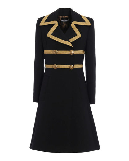 The Today Show 2025 Savannah Guthrie Gold Trim Black Coat