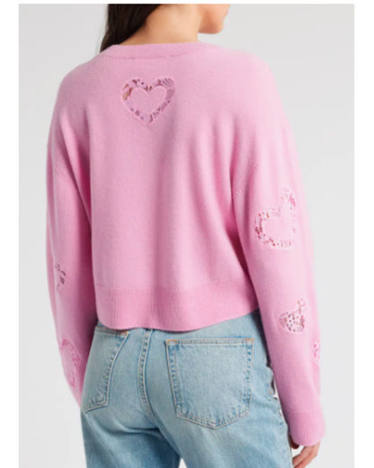 The Today Show 2025 Savannah Guthrie Pink Hearts Sweater