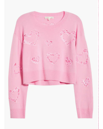 The Today Show 2025 Savannah Guthrie Pink Hearts Sweater