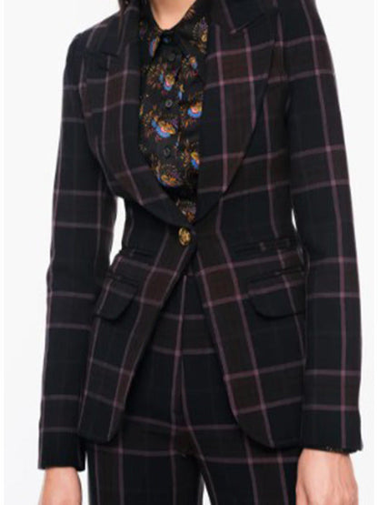 Watson 2025 Eve Harlow Black Plaid Blazer